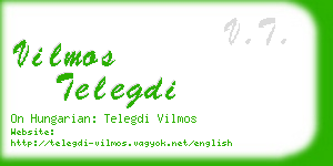 vilmos telegdi business card